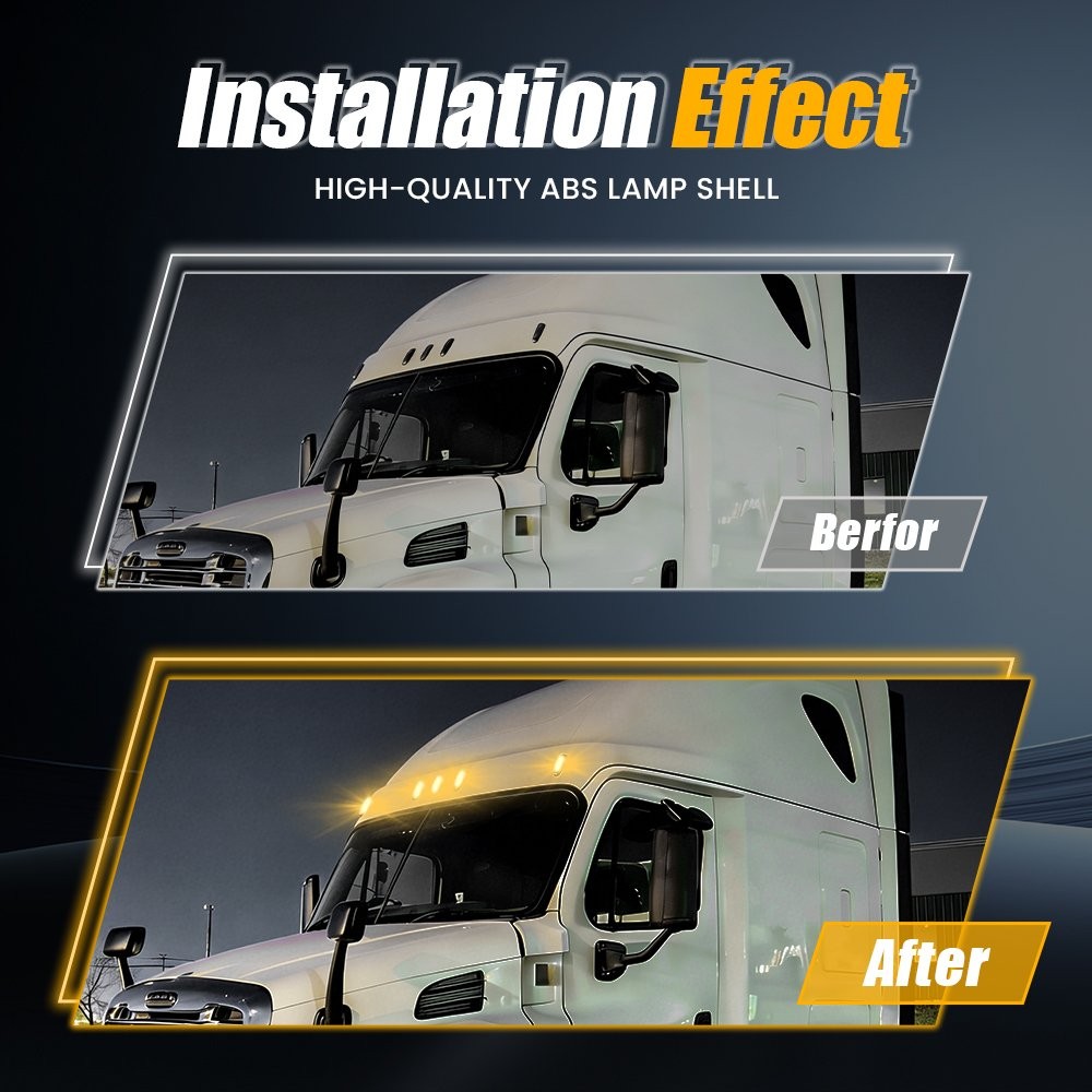 5-50X Clear Cab Roof Marker Running Light Indicator For Freightliner Volvo Truck