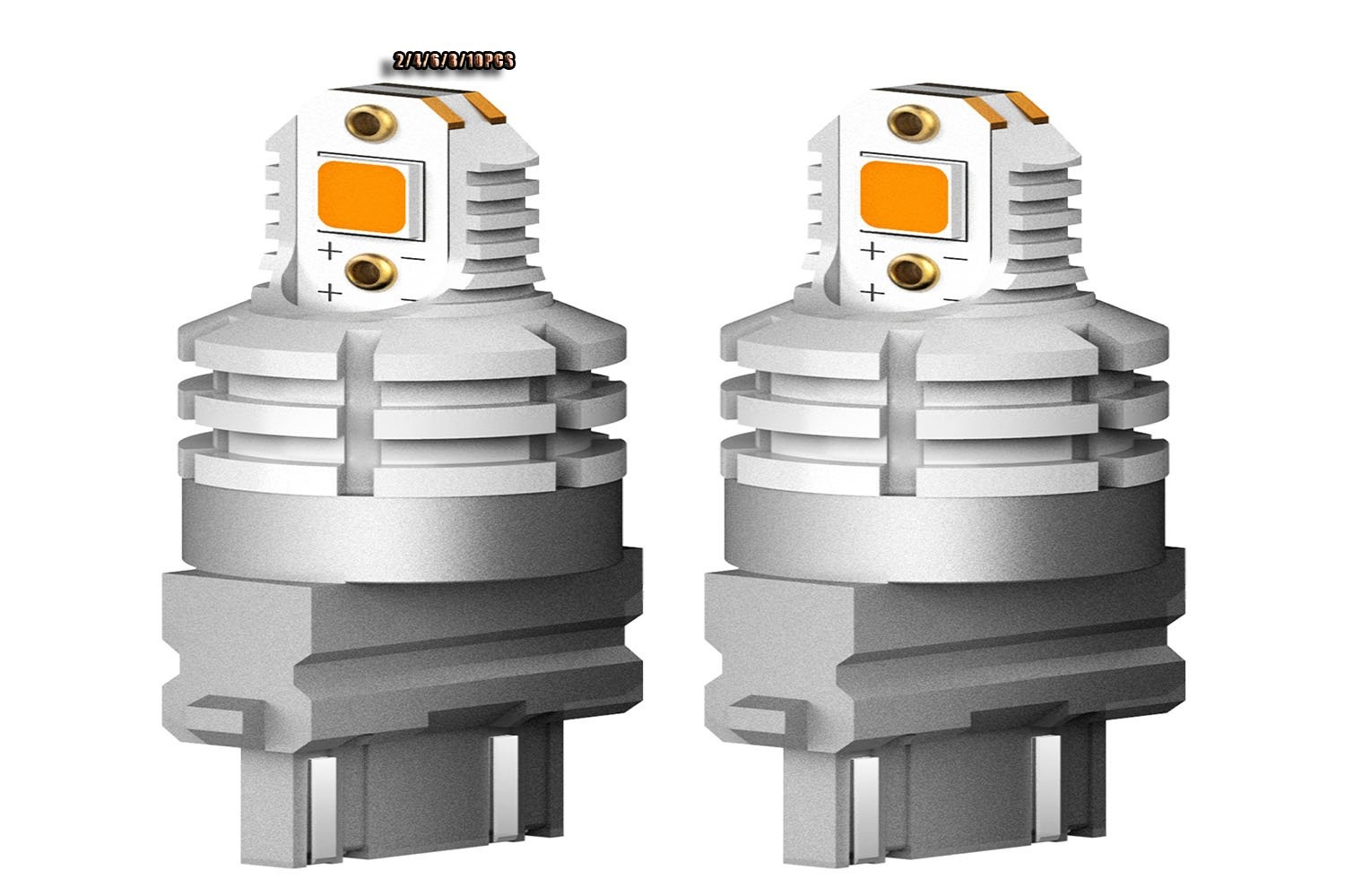 AUXITO 3157 Amber Yellow LED Headlight Bulbs Brake Turn Signal Lamps2-10x