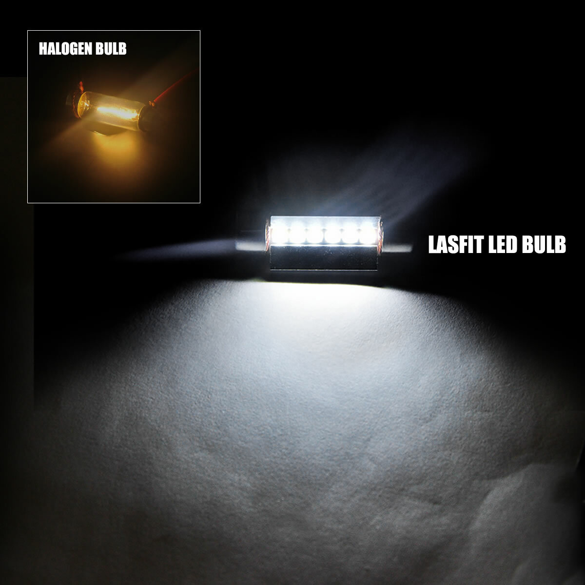 2PCS 39mm DE3425 6SMD Canbus Festoon LED Car Interior Dome Light Bulbs 12V White