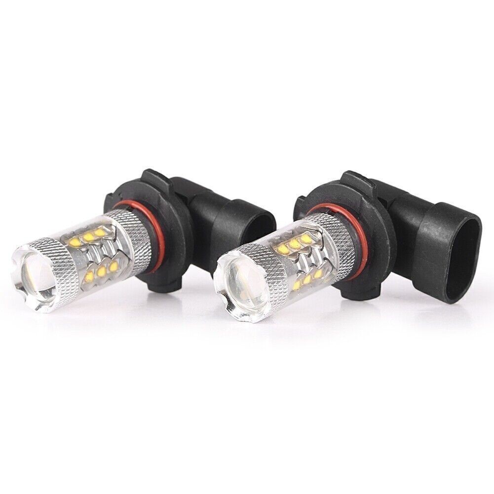2x 80W 12V H10 High Power LED 6000K Super White Fog Driving Lights Bulbs