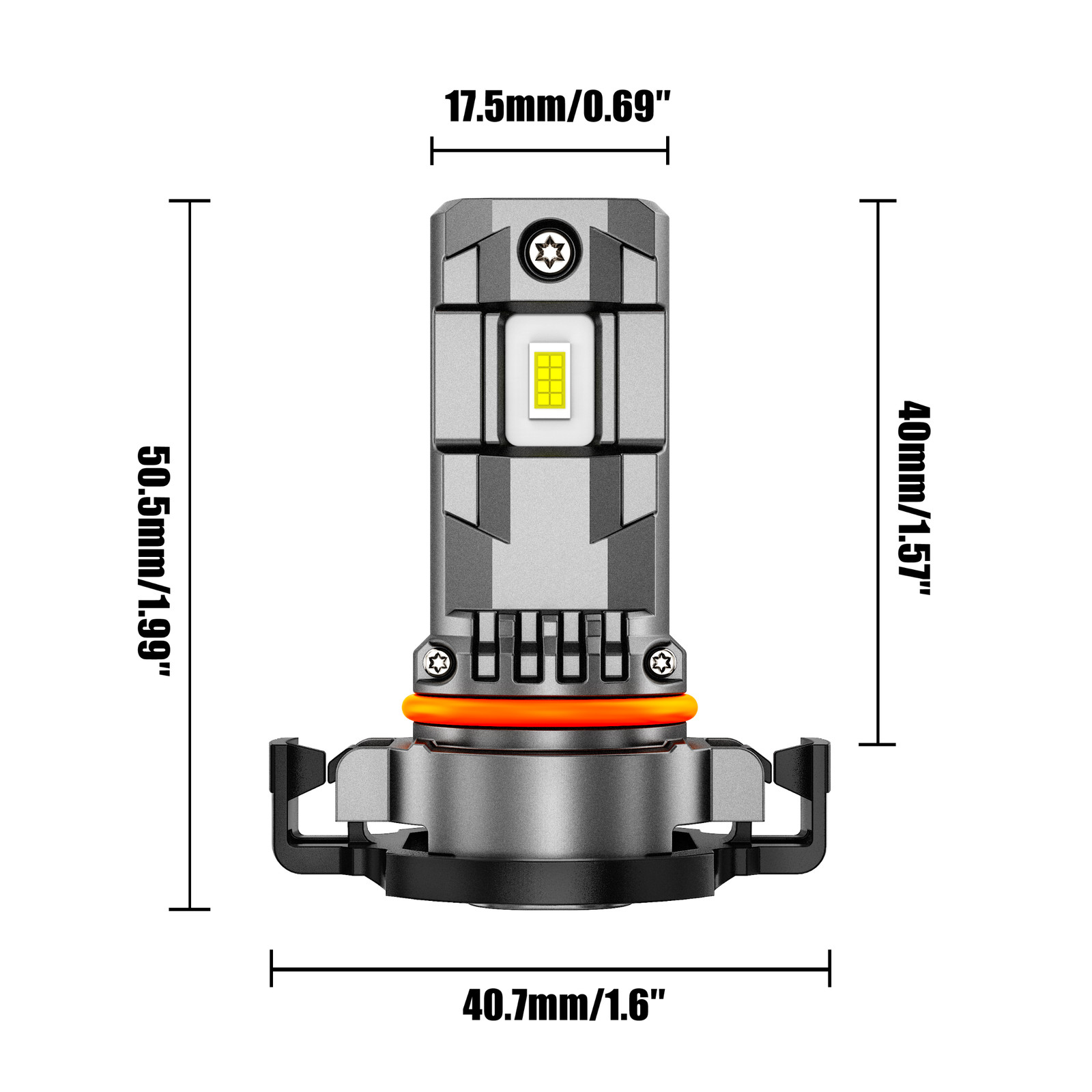 AUXBEAM LED H16 5202 Fog Light Bulb White 6500K High Power Lamps Fanless 25000LM