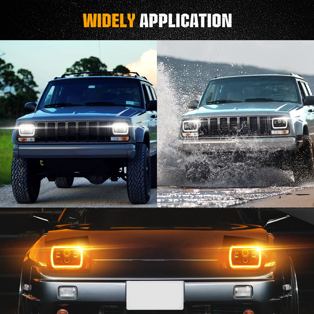 Ultra-bright 5X7″7×6″ inch Rectangle LED Hi/Lo Beam Headlight DRL 180W Headlamps