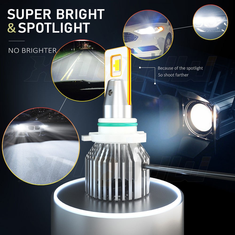 2pcs 9006 HB4 LED Headlight Bulb Conversion Kit 6500K Low Beam White