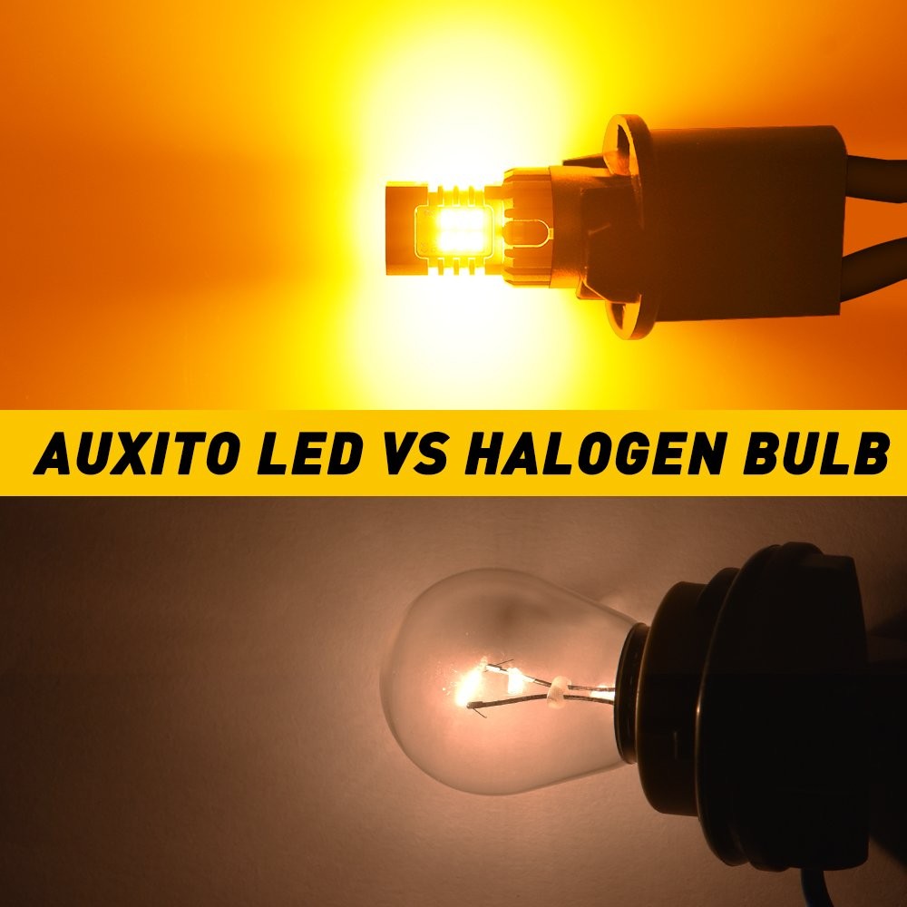 4KG24 1156 7506 CSP LED Fog Light Bulbs Driving Lamp Amber 3000K High Power Lamp