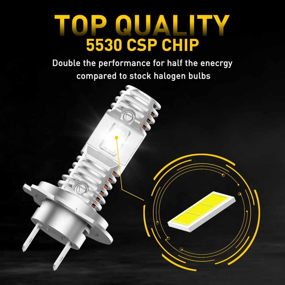 AUXITO 4x Super Bright H7 LED Headlight Kit High Low Beam Bulb 6500K Clear White
