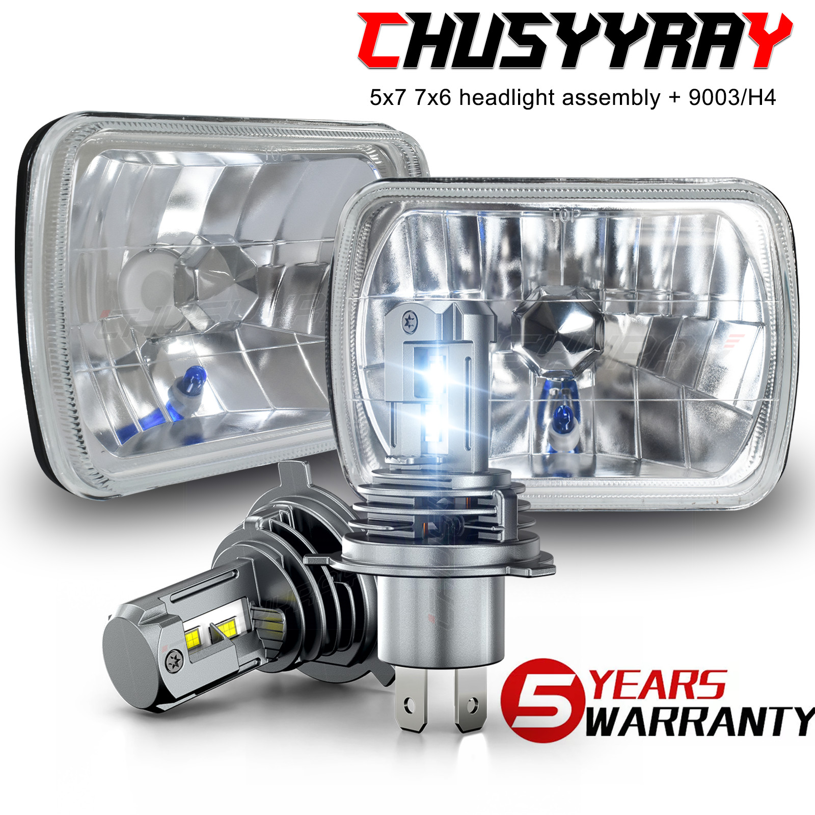 Pair For Sterling Truck 5×7“ 7“x6″ Commercial Truck LED Headlight Hi/Lo Beam