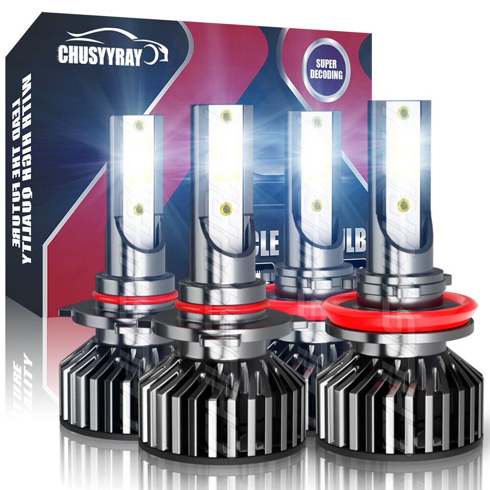 9005 H11 Bombillas de faros LED Luces de haz Combo Hi / Lo luces -72000lm 6000K