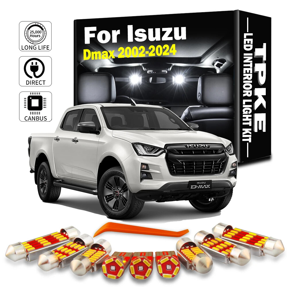 8Pcs Canbus LED Interior Dome Reading Light Kit For Isuzu D-Max Dmax 2002-2024