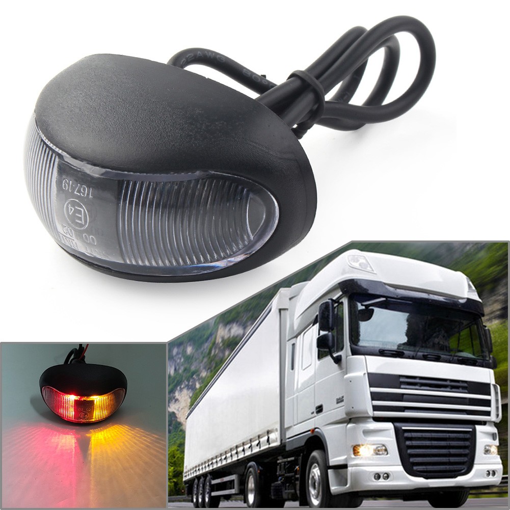 1pcs 2 LED Side Marker Trailer Lights For Truck Trailer RV Boat Red & Yellow