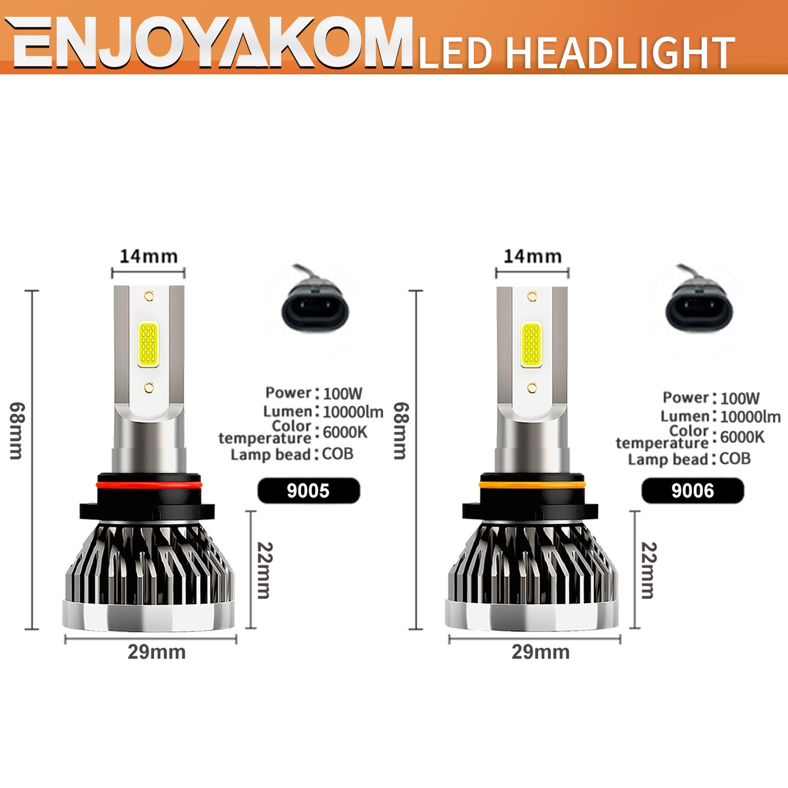 Combo 9005+H11 LED Headlight Super Bright Bulbs White 720000LM High/ Low Beam