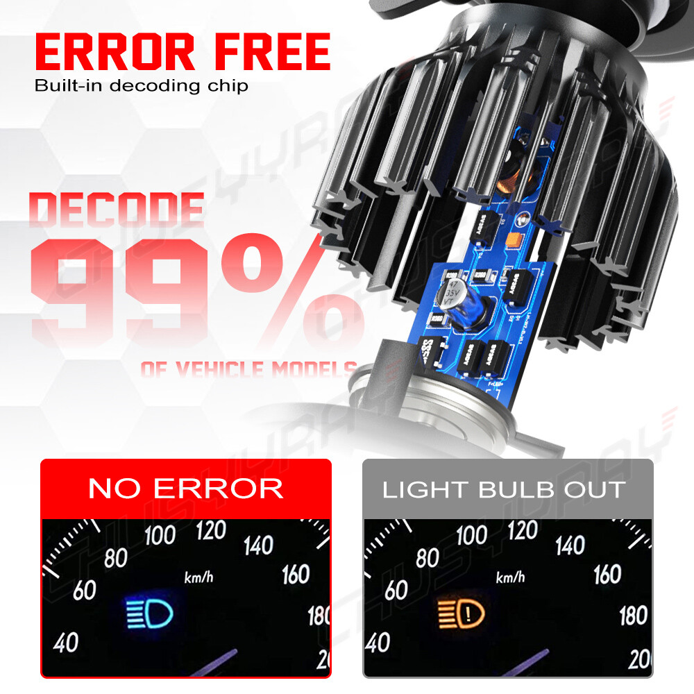 For Dodge Nitro 2007-2009 LED Headlight High Low Beam Fog Light Bulbs Combo Kit