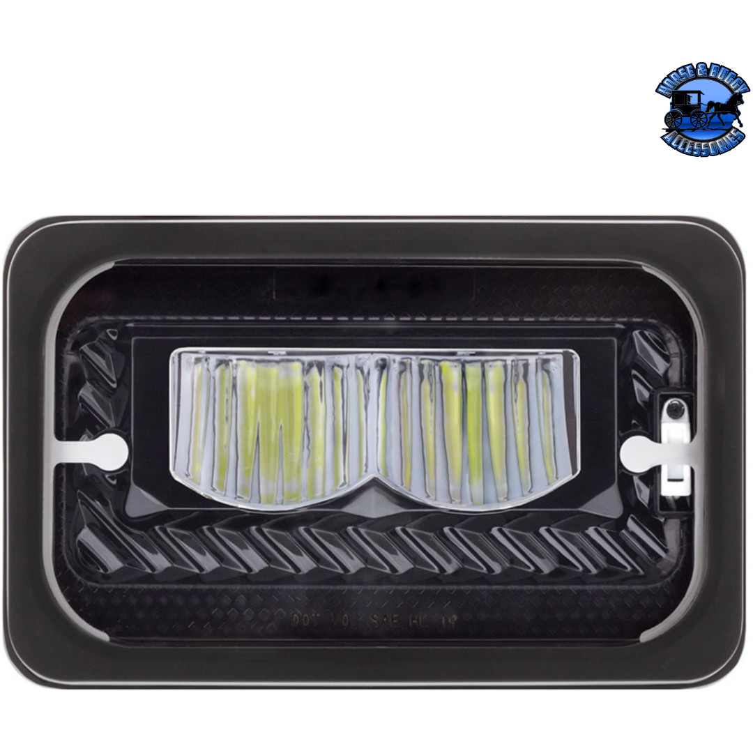 ULTRALIT – HEATED 4″ X 6″ LED HEADLIGHT WITH GLASS LENS & ALUMINUM HOUSING (Choo