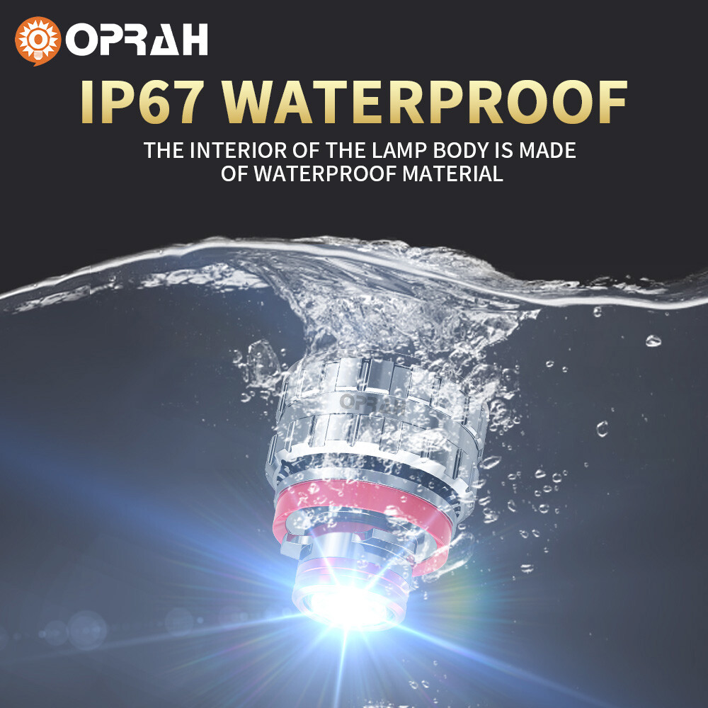 9005 OPRAH LED Fog Light Bulbs Projecto Laser Lens Auto Headlight H7 H11 9006 2X