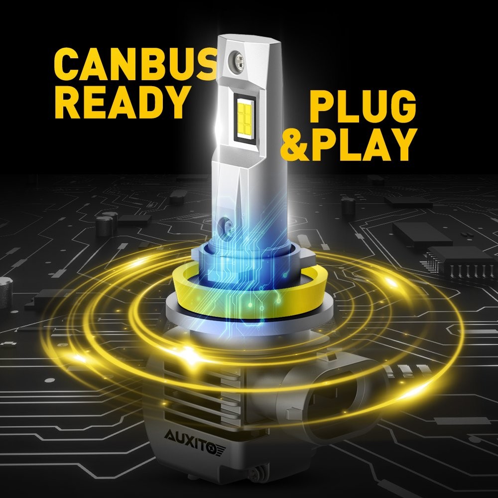 AUXITO 9005/9006/H11/9012/9004/9007LED Headlight Bulb High Low Beam White CANBUS