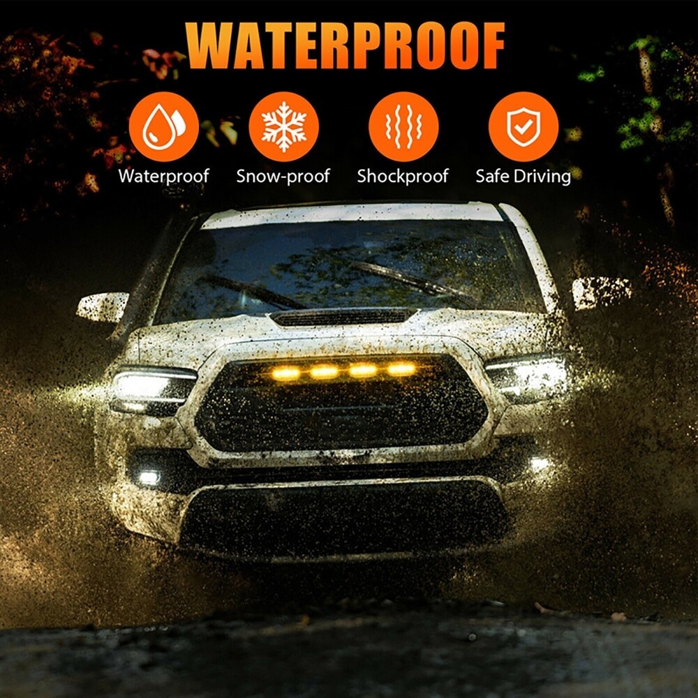 5X LED Front Grille Lights Raptor Style Amber Lamp for Dodge Ram 1500 2500 3500