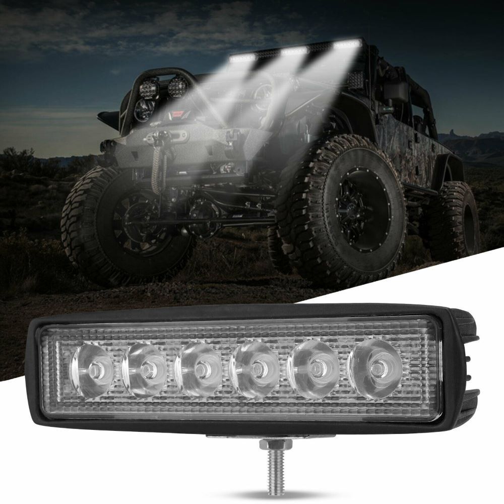 2X 6inch 48W LED Work Light Bar Spot Pods Fog Lamp Offroad SUV Driving Truck ATV