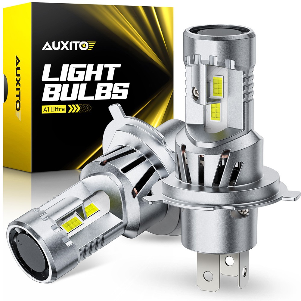 4PCS 9003 H4 Headlight LED Bulb Conversion Bright White 6500K AUXITO A1ULTRA