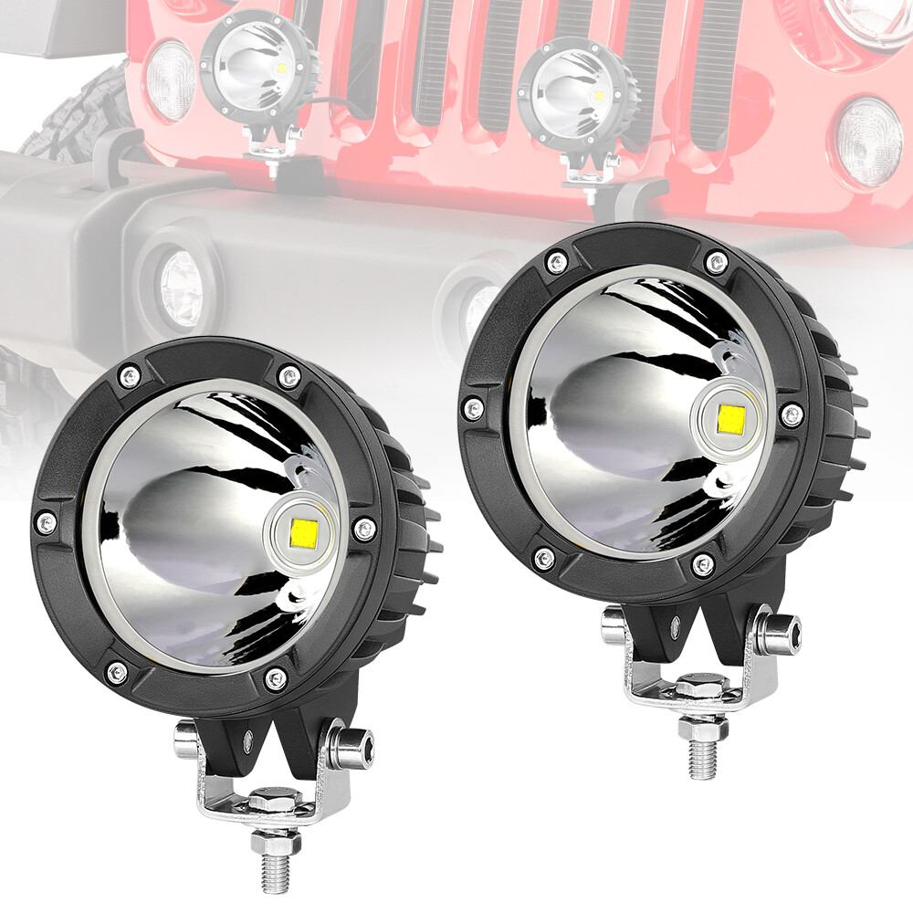 4X For Ram 15000 2500 3500 4Inch 80W Round LED Off Road Driving Spot Lights Pods