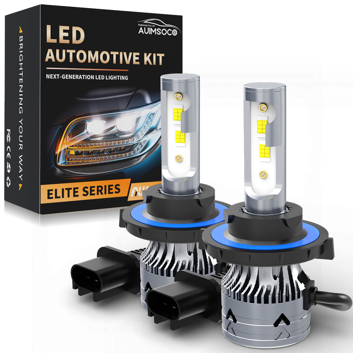 2pcs For Ford E-250 2008-2014 LED Headlight High Low Beam Bulbs Kit Cold White