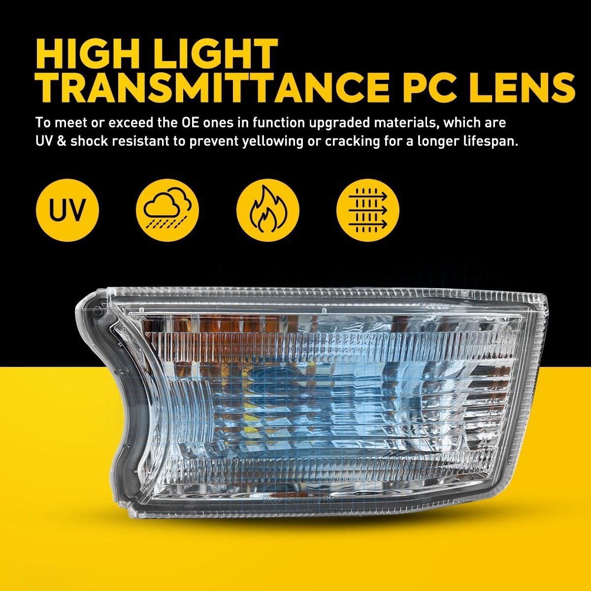 Clear Turn Signal Lights Front Left Right For 2010-14 Toyota 4Runner Lamp 2-10X
