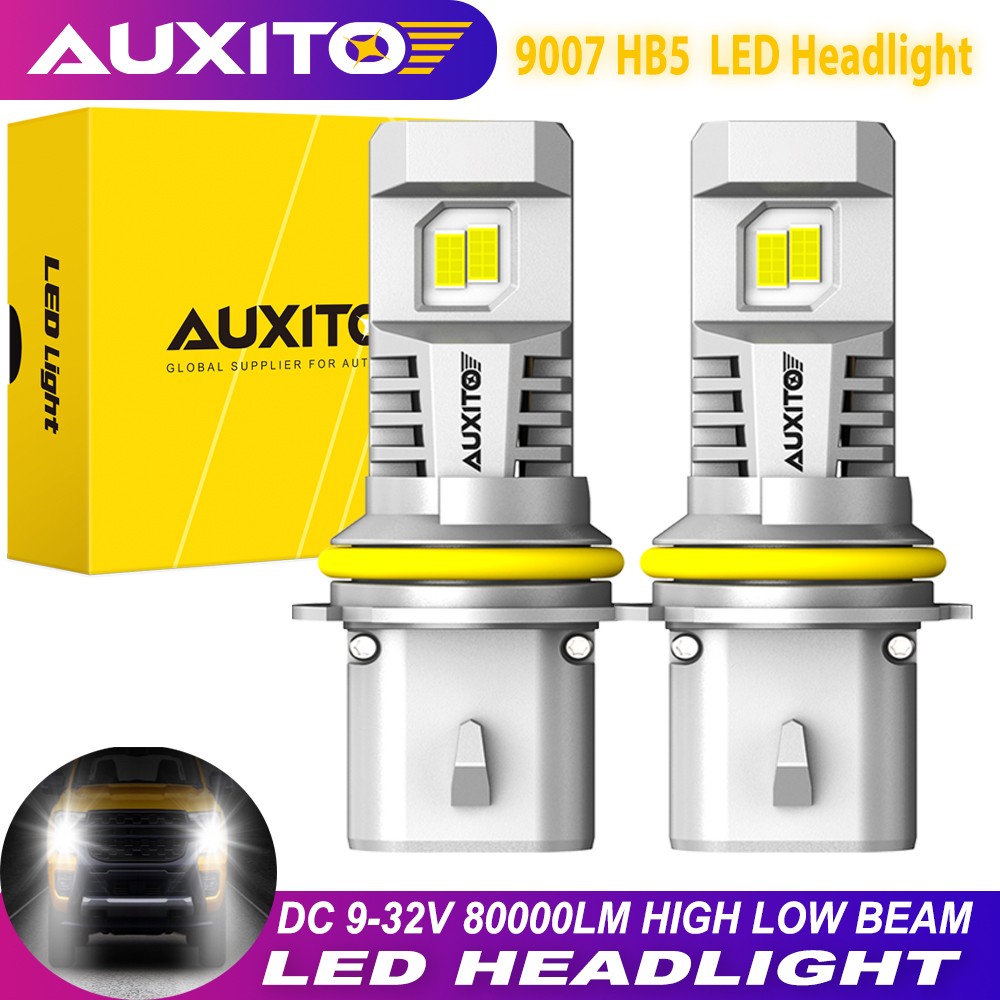 AUXITO 9007 HB5 LED Headlight Bulbs High Low Beam Super Bright 80000LM CAnbus X2