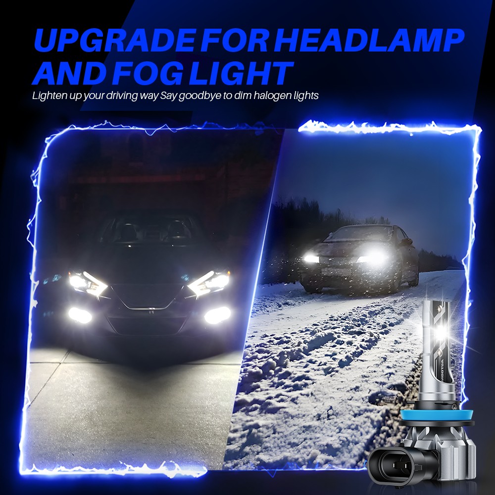 9006 LED Headlight Bulbs Conversion Kit Low Beam 6500K 30000LM White 90W 2-20X