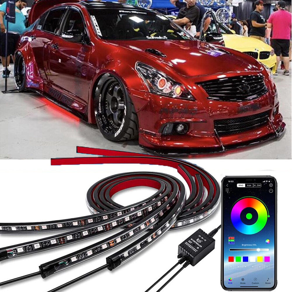 Car Underglow Flowing LED RGB Neon DreamColor Light For Infiniti G37 Q50 Q60 Q70