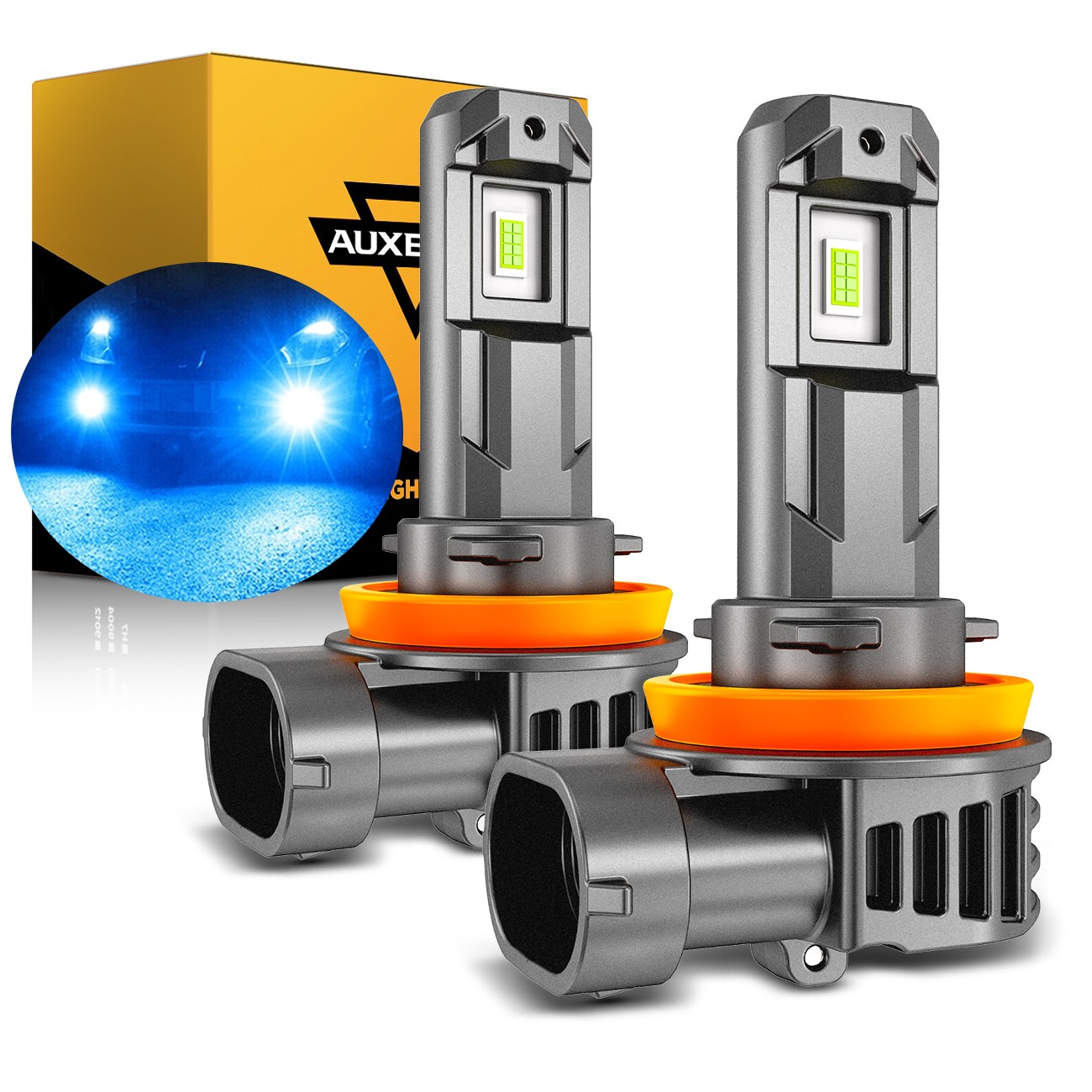 AUXBEAM H16 H11 H8 LED Bulbs Fog Light Conversion Kit 8000K 16000LM Super Bright