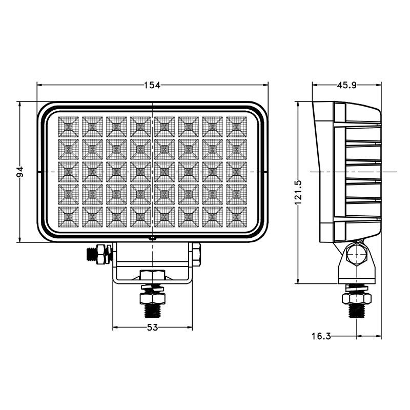 Pair 6″ LED Driving Light Spot Pods Fog Lamps Fit for Peterbilt Mack Semi Truck