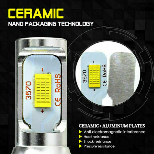 H11 LED Headlight Conversion Kit Low Beam Bulbs 6000K Super Bright 160W White