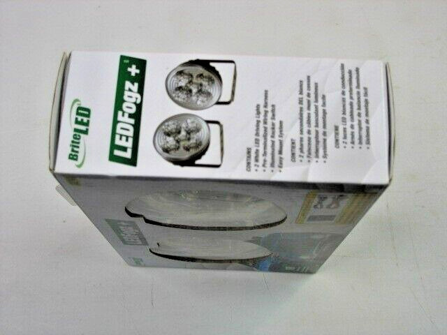 Brite LED LEDFogz+ Two 3.7in. (94mm) Diameter Round 5 White LED Light Kit