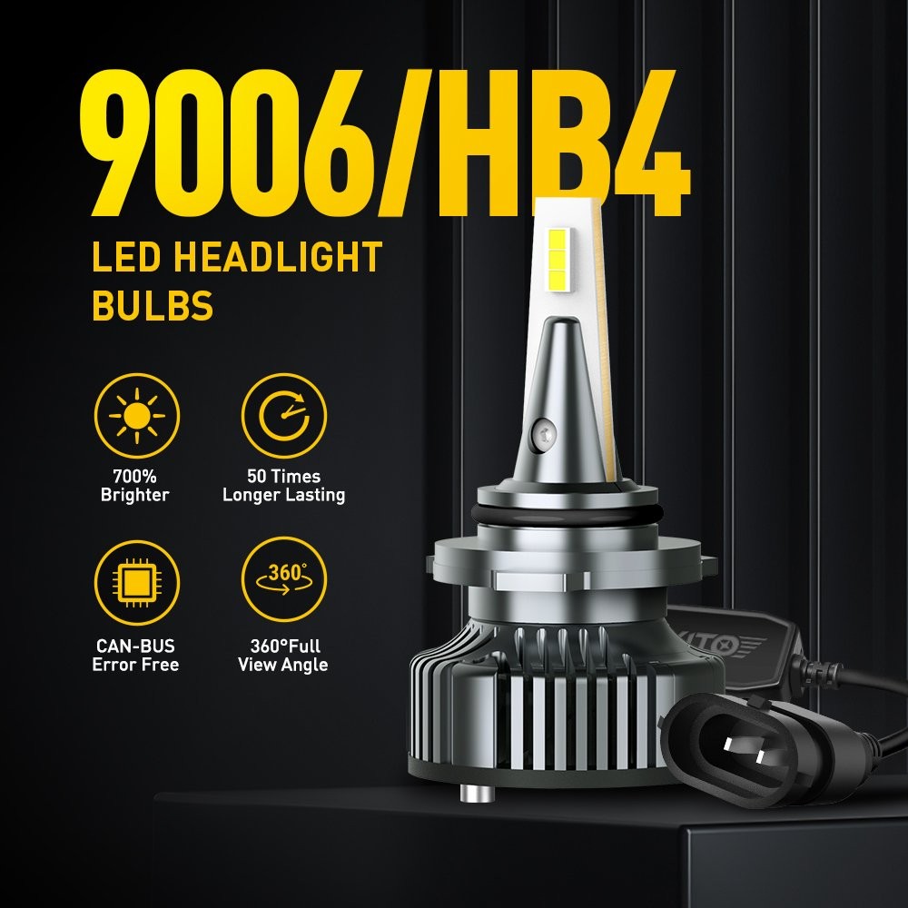 2X AUXITO CANBUS HB4 9006 Headlight LED Bulb Low Beam 6500K 20000LM 120W Bright
