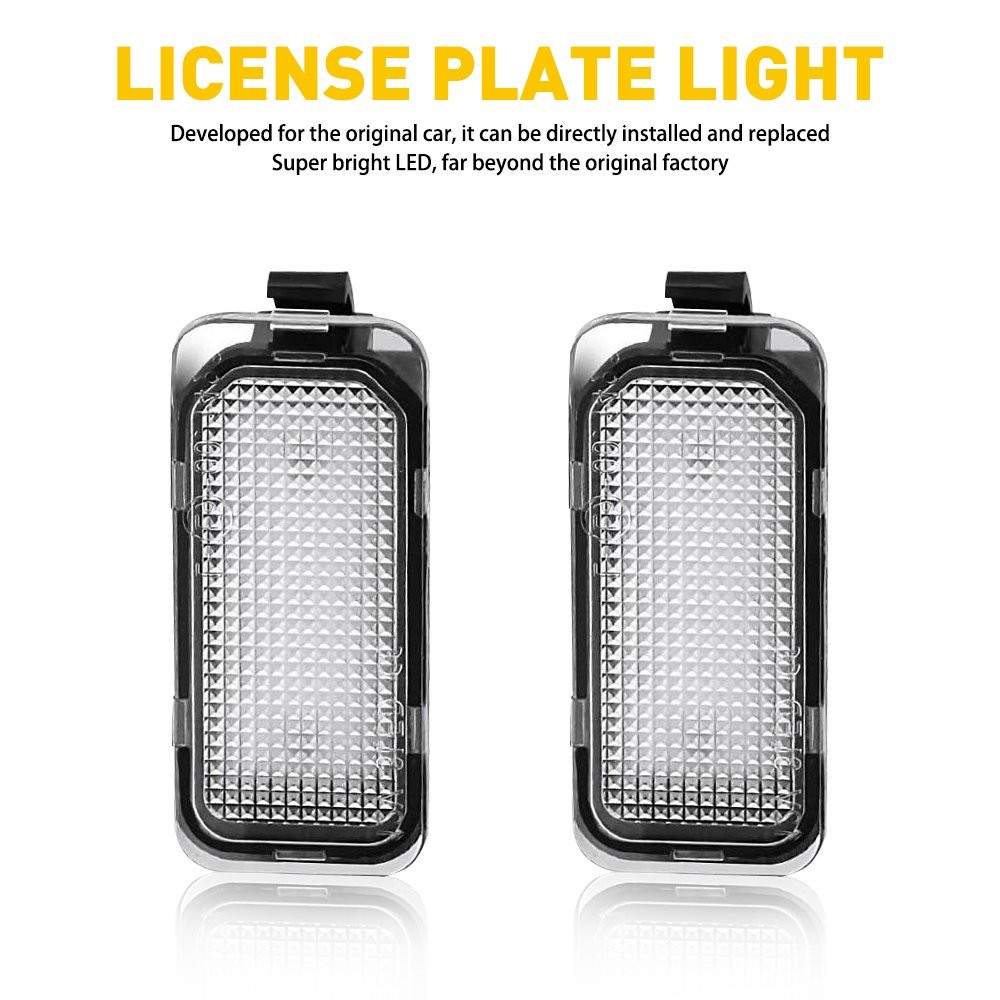 [BRIGHT WHITE] Fit Ford Edge/EcoSport XJ Jaguar LED Plate License Lights Housing