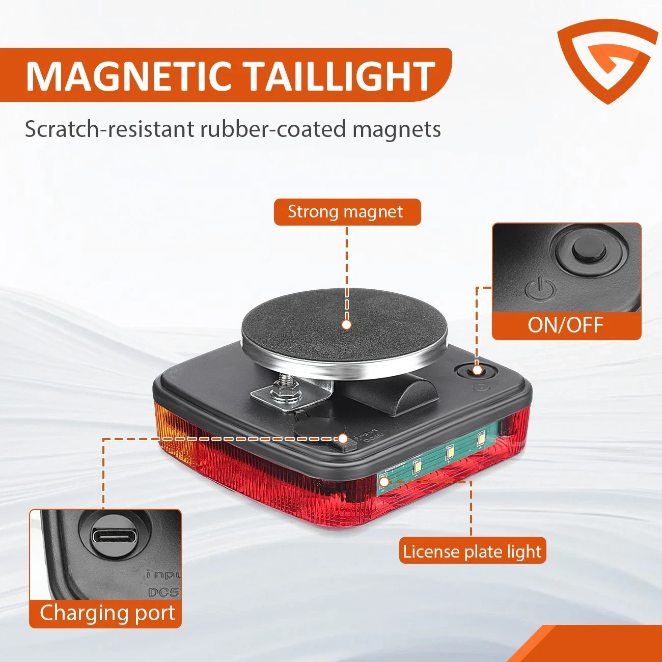 Magnetic Wireless LED Tow Towing Trailer Rear Tail Lights Warning Flashing Light