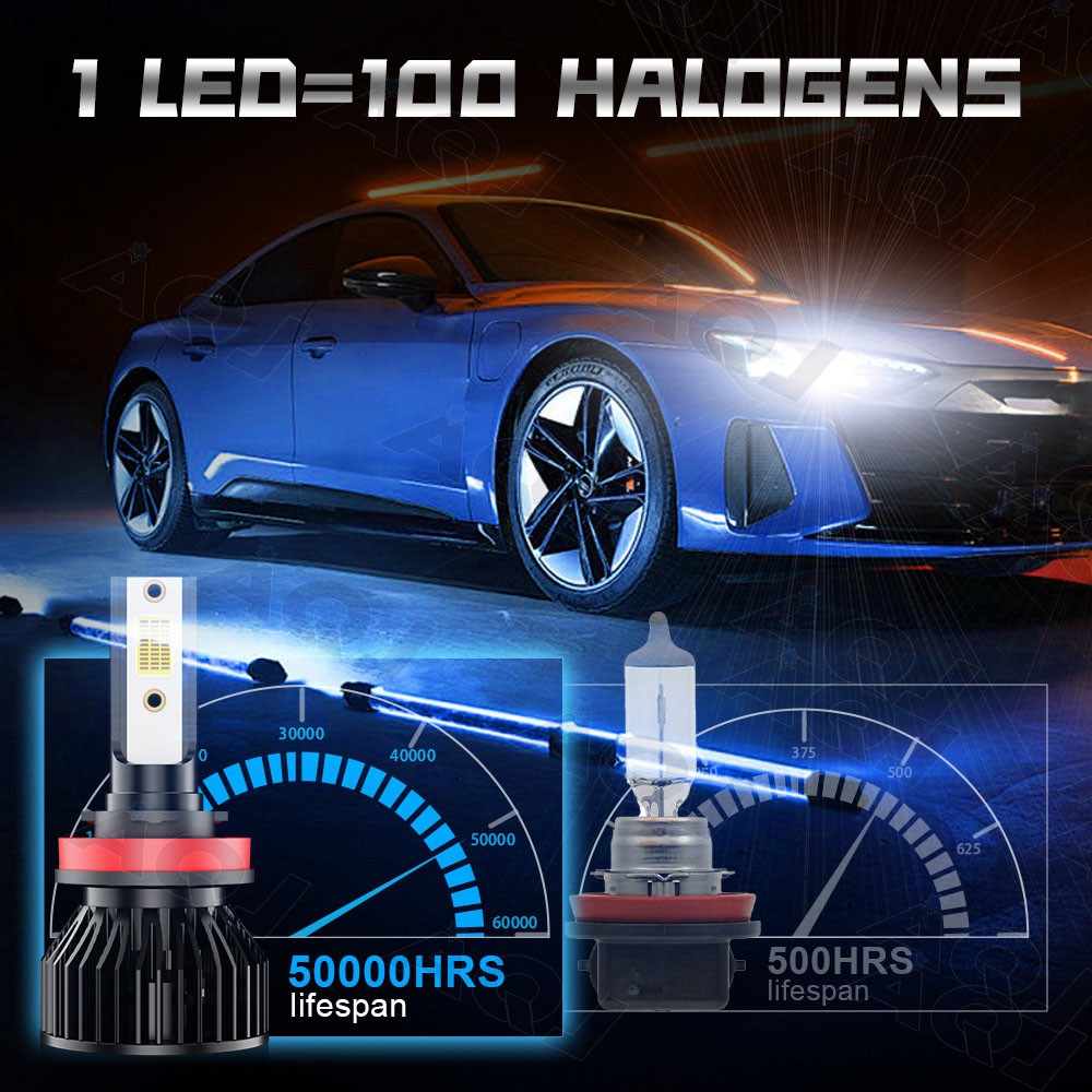 2PCS H11 LED Headlight for Nissan Pathfinder 2013-2020 6000K White Low Beam
