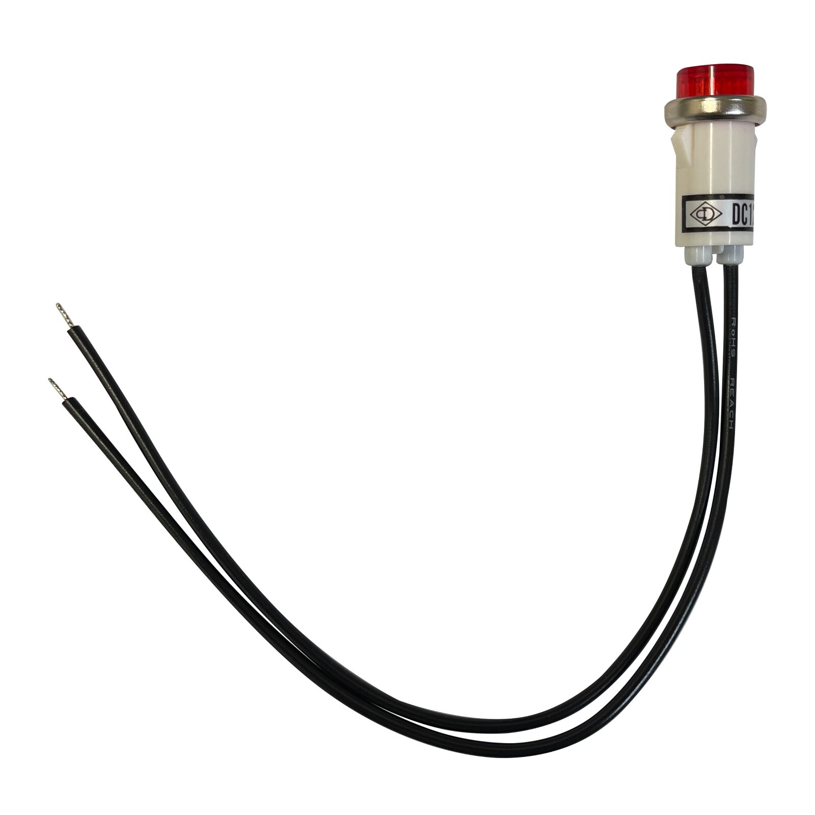 5 Pack of Universal 12V Red Incandescent Indicator Light – Mounting Diam. 1/2”