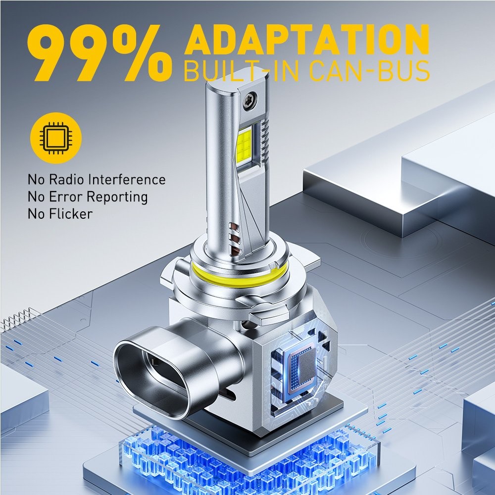 9012 LED Headlight Super Bright Bulbs Kit 6500K White 330000LM High/Low Beam A1