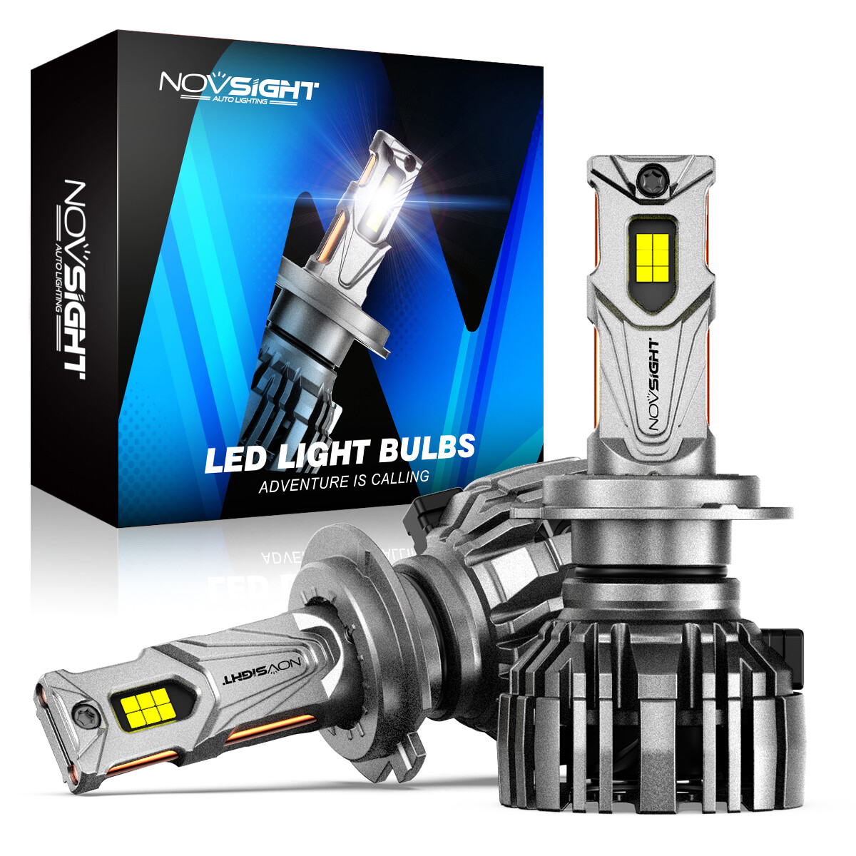 2PCS NOVSIGHT H11 30000LM LED headlight bulbs conversion kit high/low beam 140W