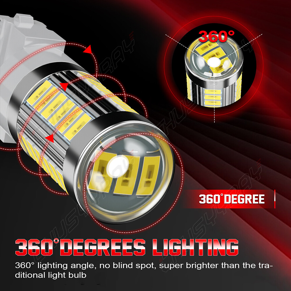 1400LM White 3156 3157 LED Reverse Backup Light Bulbs for 1992-2008 Ford F150