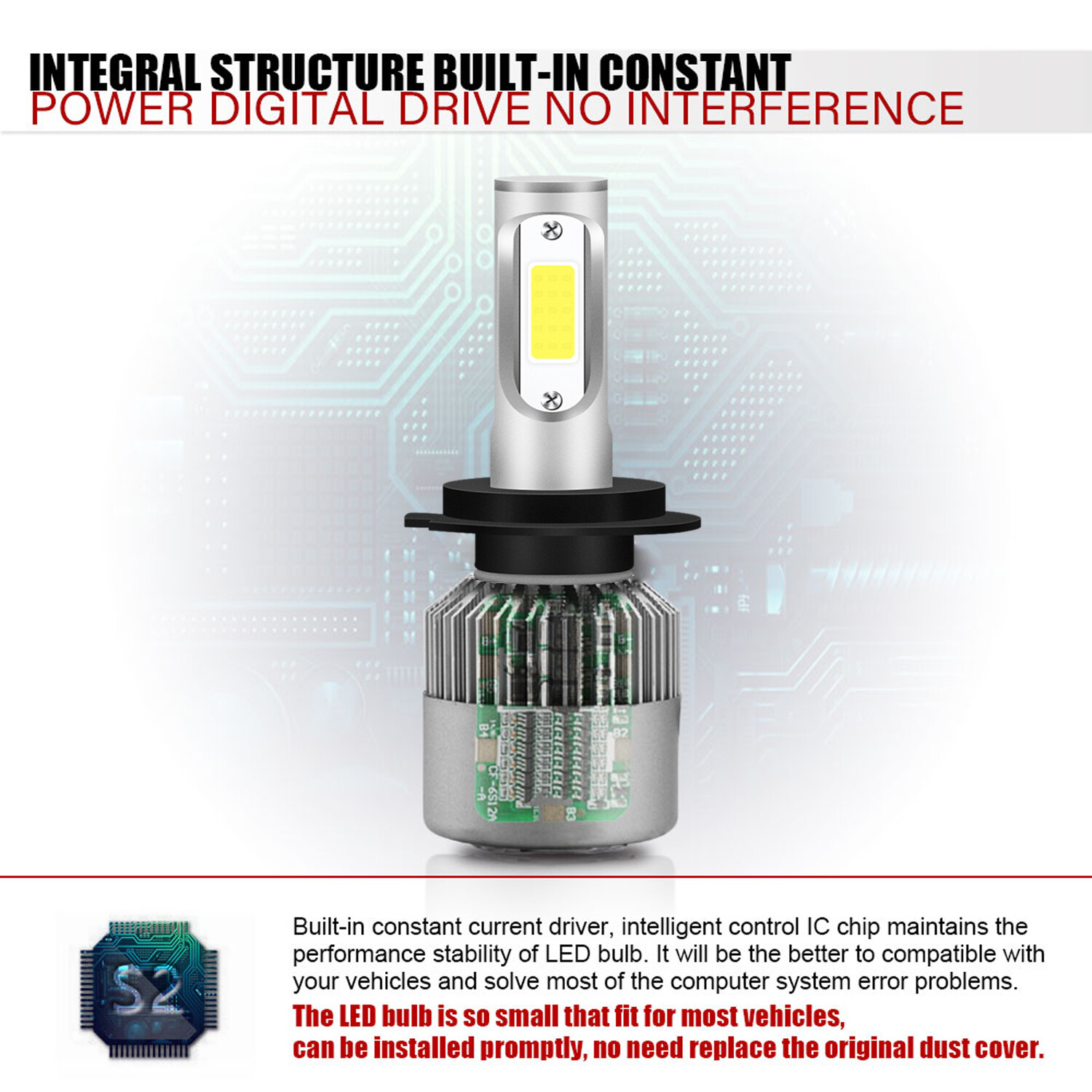 Combo H7 H11B LED Headlight High&Low Beam Bulbs 6000K For Kia Forte 2010-2013