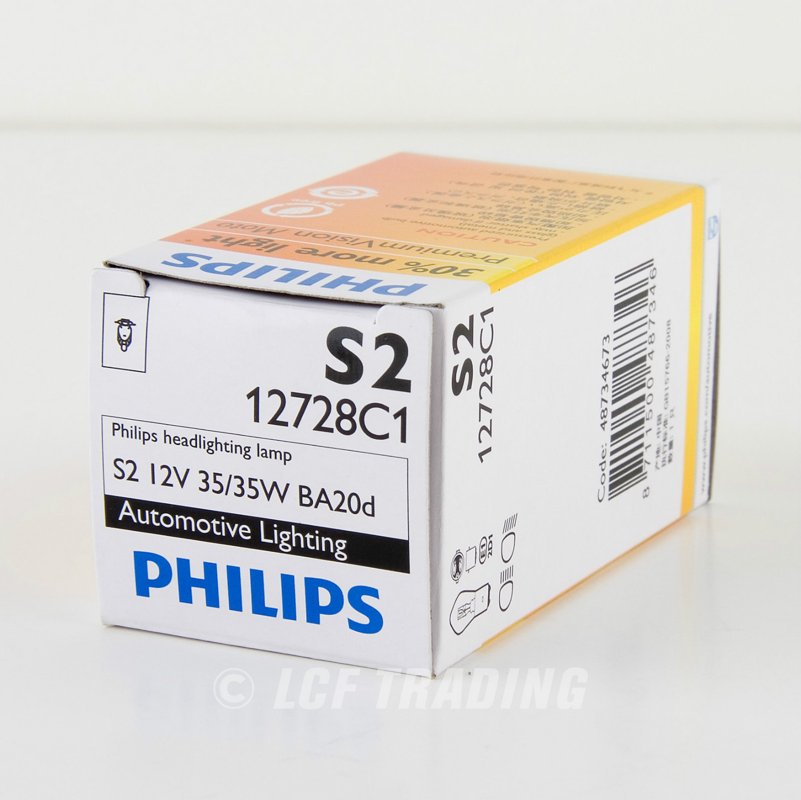 Philips S2 BA20d 35/35W 12V ATV Scooter Moped Headlight Bulb 30% Brighter!