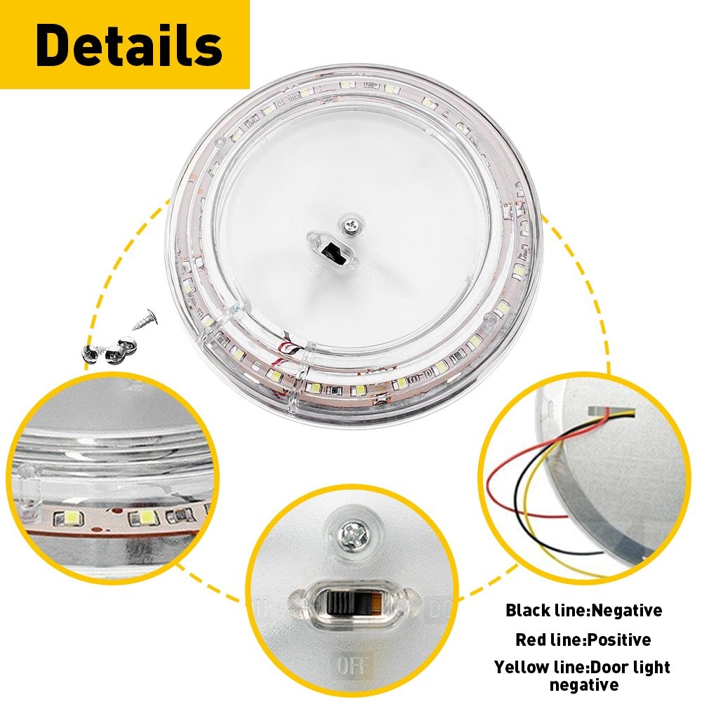 12V Light LED Interior Light for Ceiling RV/Caravan/Trailer/Boat Cool White USA