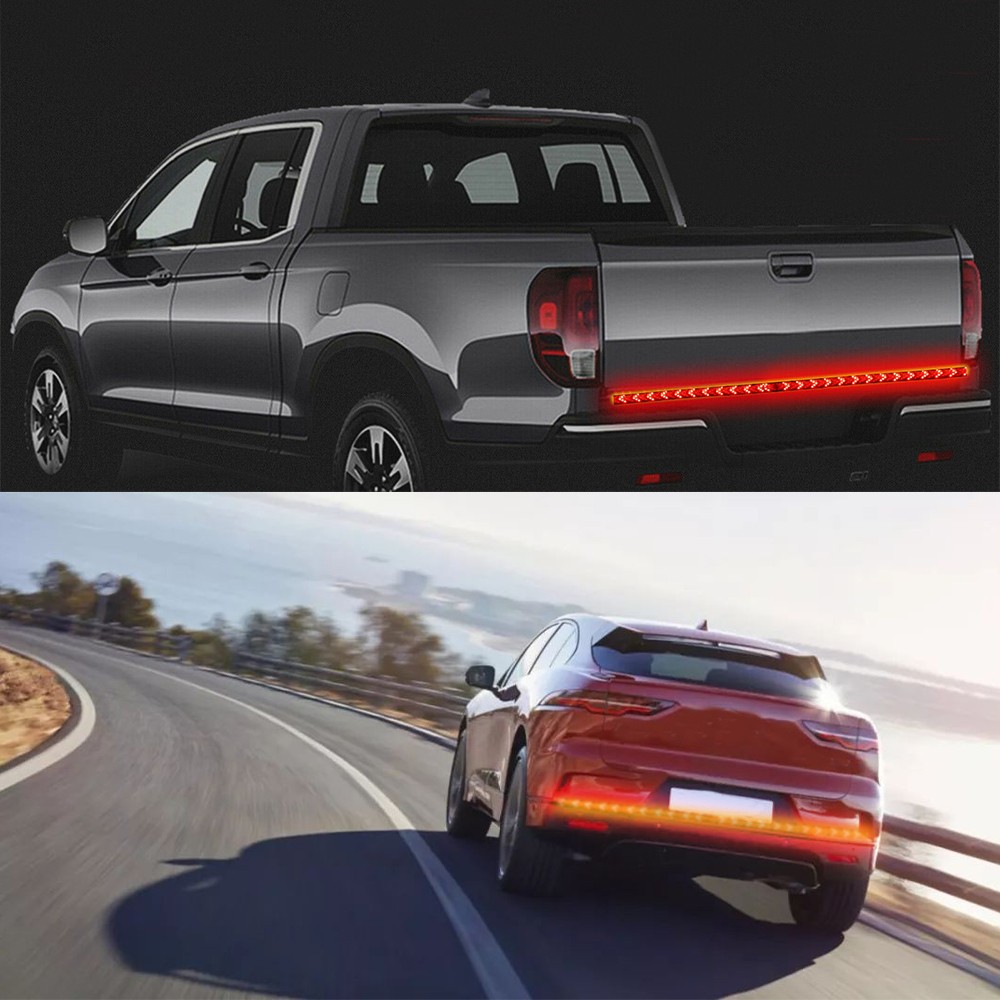 60″ Truck 3 Row LED Tailgate Light Bar Reverse Brake Turn Signal Stop Tail Strip