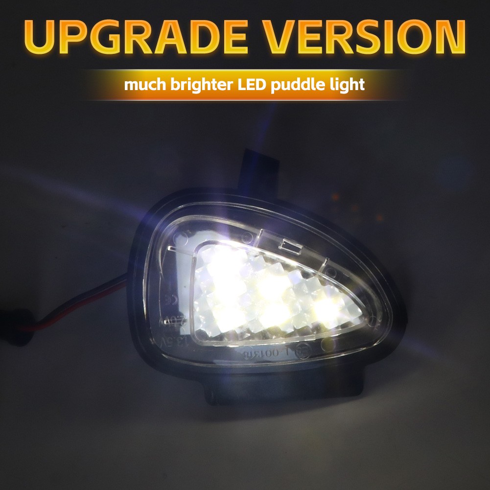 2Pcs For Volkswagen MK6 Golf GTi 2008-2014 LED Under Mirror Side Puddle Lights