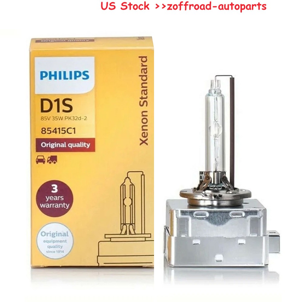 2x Genuine Philips D1S 85415C1 HID Xenon Headlight Bulbs OEM 4300K DOT Pair (2)