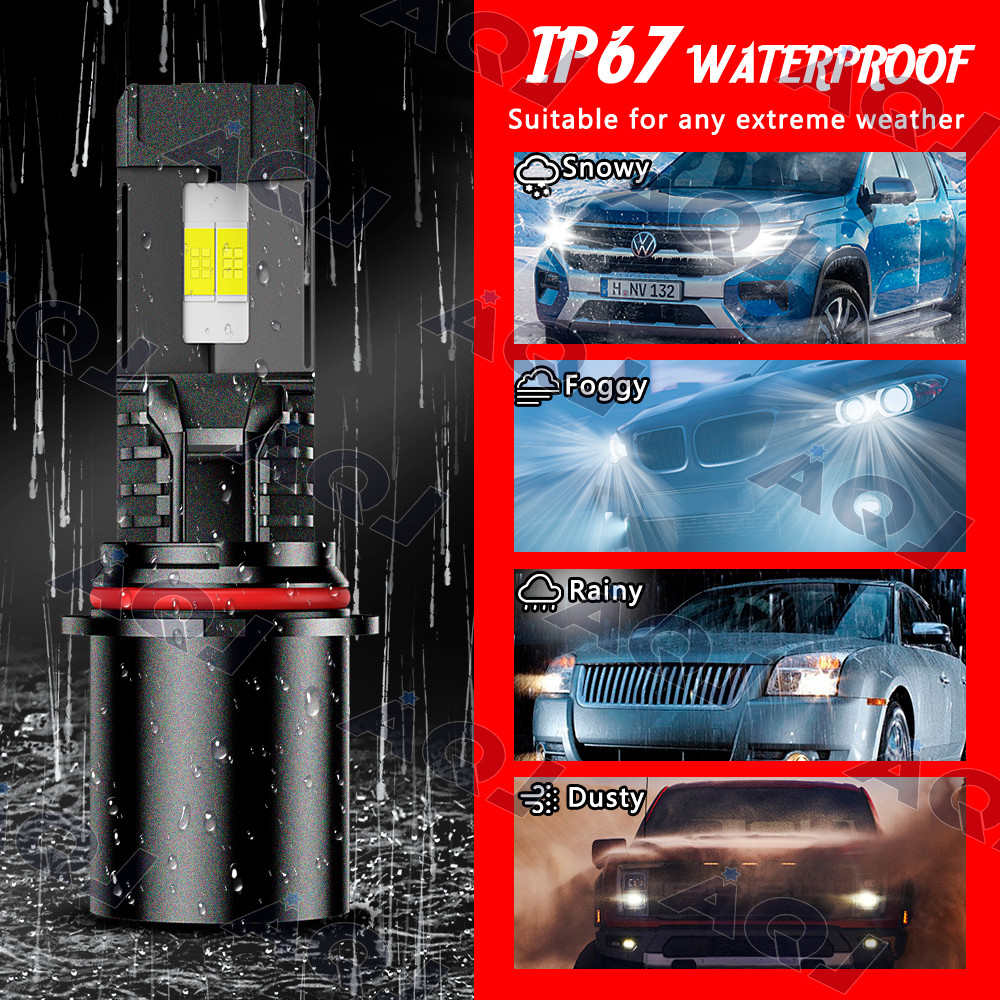 AQJ 9007 HB5 LED Headlight Bulbs High Low Beam 60000LM White Super Bright 2X