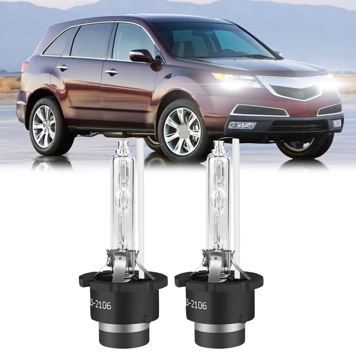 For Acura MDX 2007-2013 Low Beam – D2S 6000K White Xenon HID Headlight Bulbs