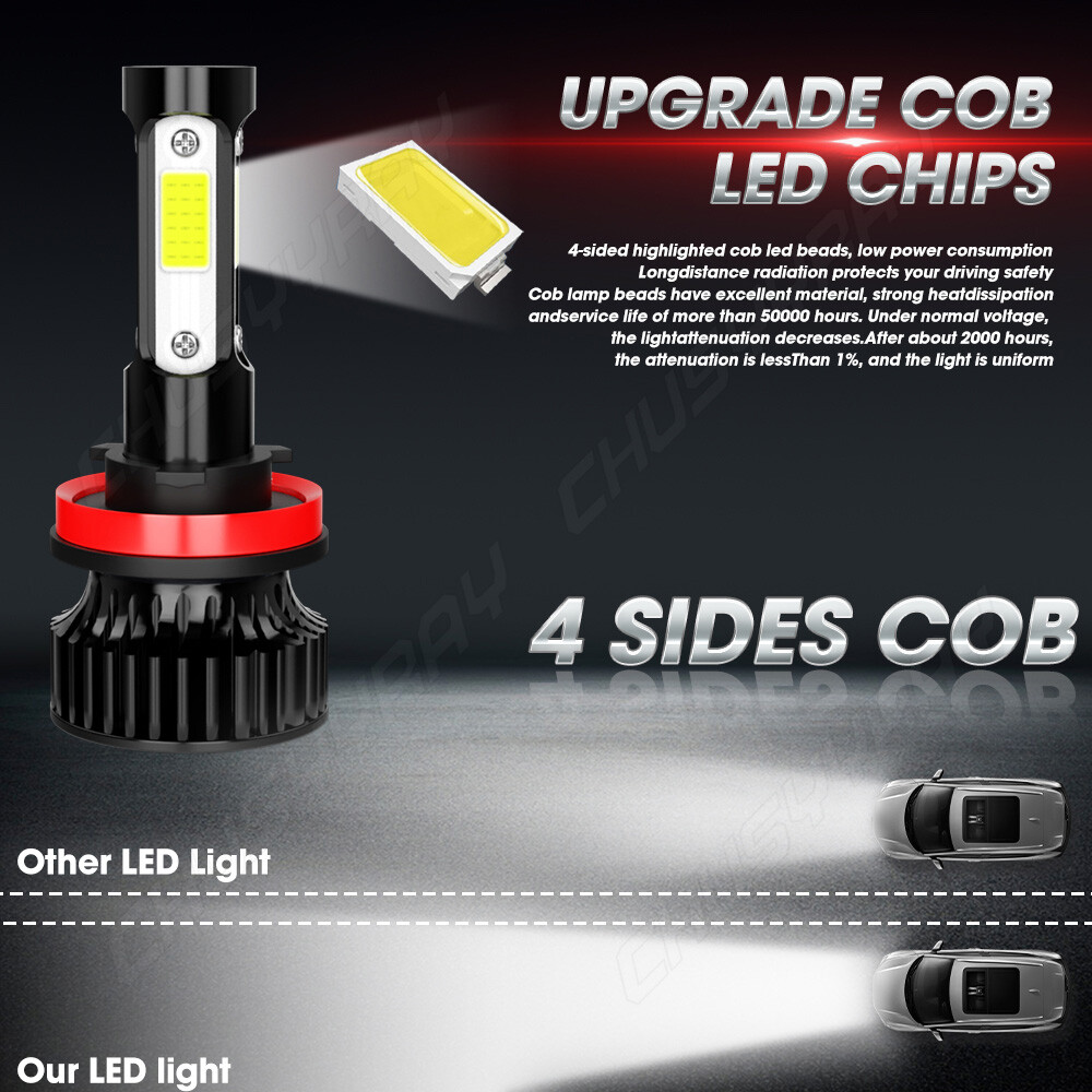 For Toyota Tacoma 2016-2021 LED Headlight High/Low Beam Fog Light 6x Bulbs 6000K