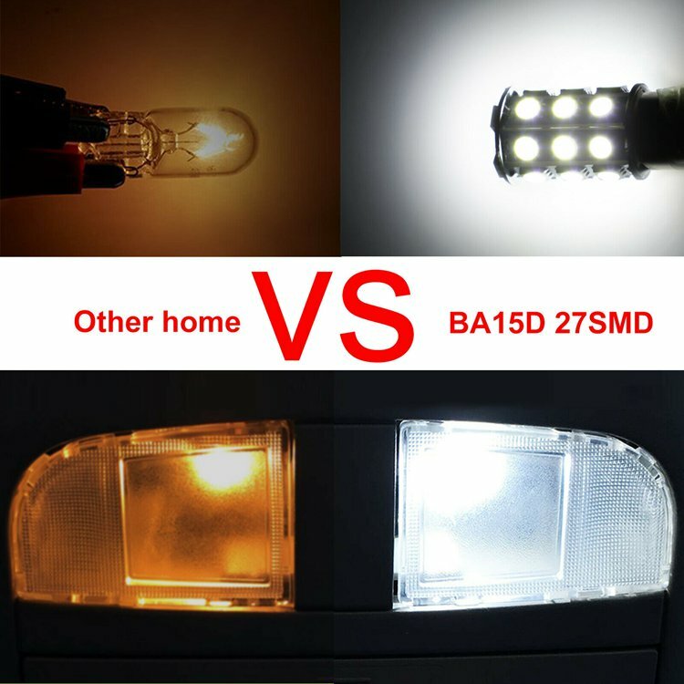 White 27-SMD BA15D Cabin Marine Boat LED Interior Light Bulb 1004 1076 1142
