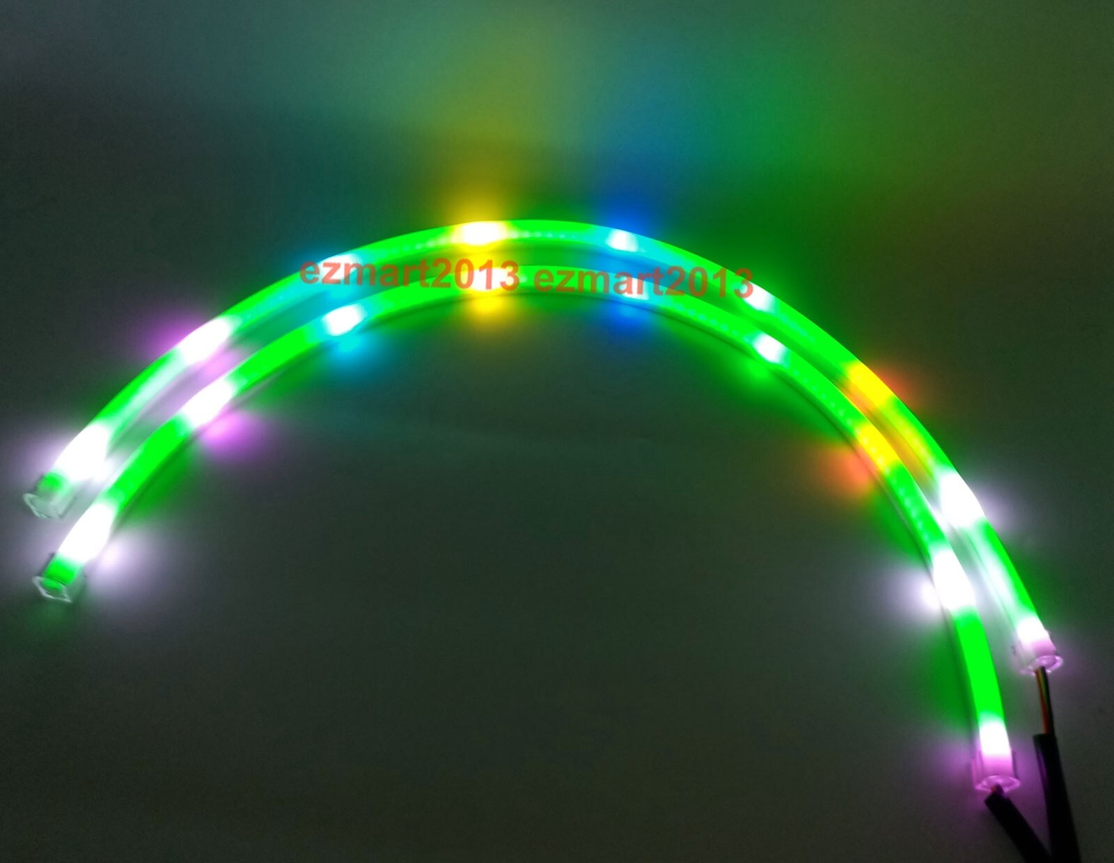 2*60cm LED strip Dream color Chasing RGB Flash Turn Signal Flow series DRL BT